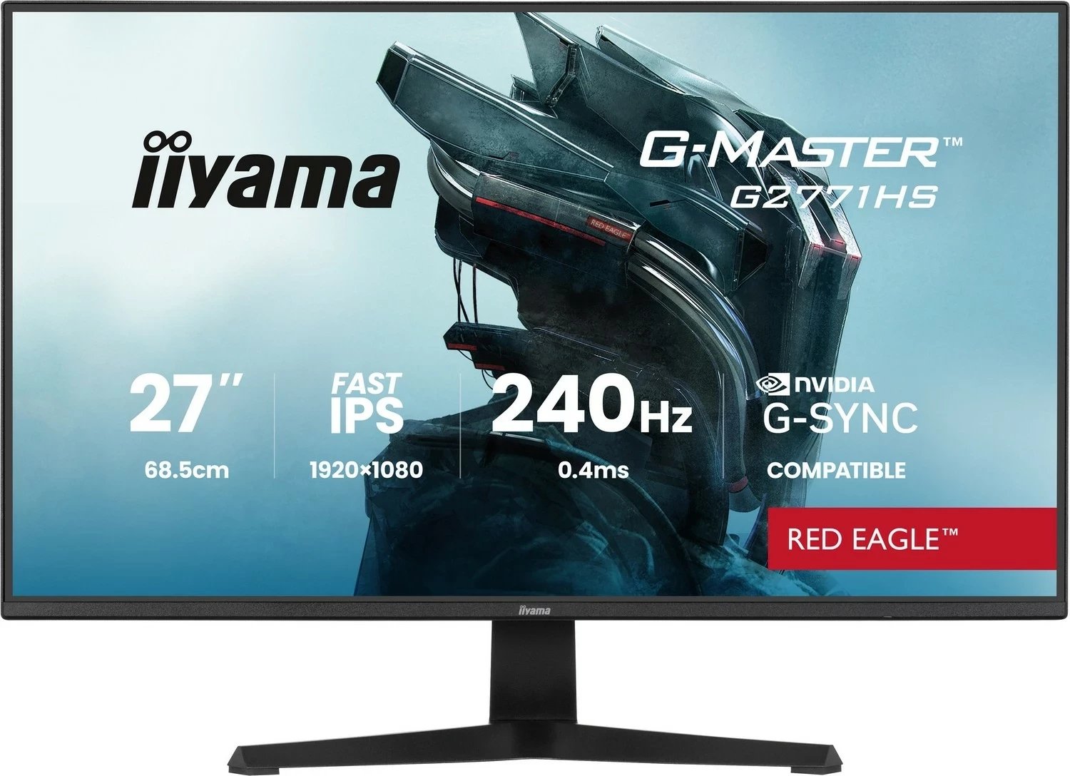 Monitor gaming iiyama G-Master G2771HS-B1 Red Eagle 27 inch, Full HD, 240Hz, Fast IPS, i zi