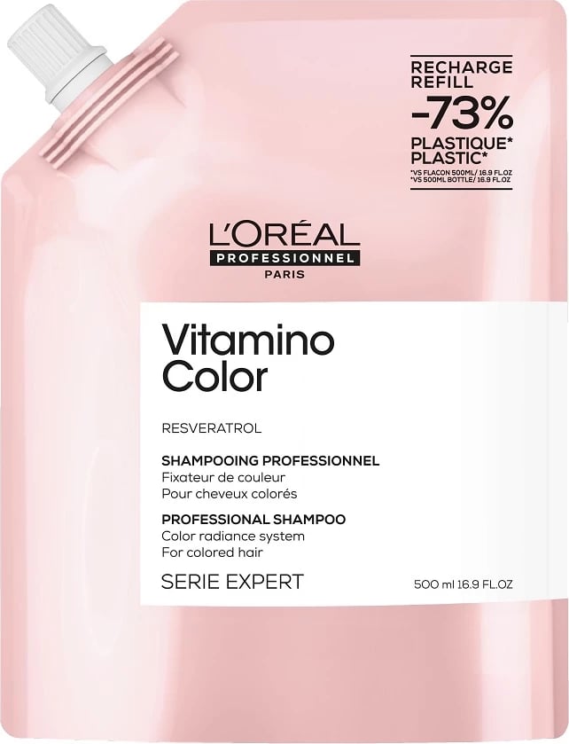 Shampon për flokë të ngjyrosura L'Oreal Professionnel Serie Expert Vitamino Color Refill për femra 500ml
