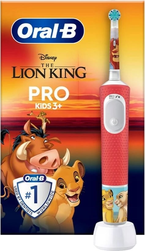 Furçë dhëmbësh elektrike Braun Oral-B VITALITY PRO D103 The Lion King, për fëmijë, e kuqe