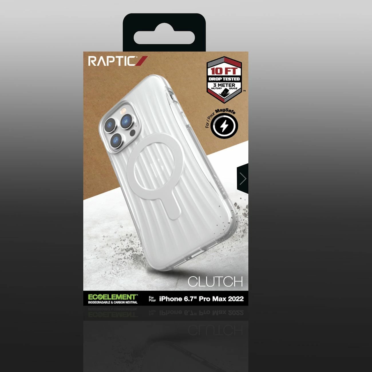 Mbështjellës Raptic X-Doria Clutch Case për iPhone 14 Pro Max me MagSafe, transparent