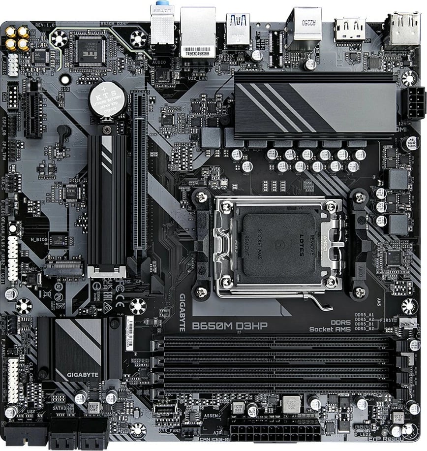 Pllakë amë Gigabyte B650M D3HP, B650, AM5, mATX, DDR5