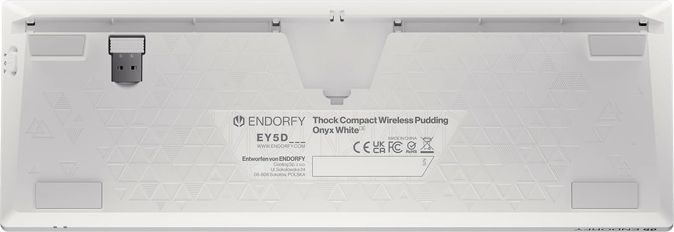 Tastierë mekanike Endorfy Thock Compact Wireless Pudding Onyx White, RGB, QWERTZ, wireless/USB, e bardhë