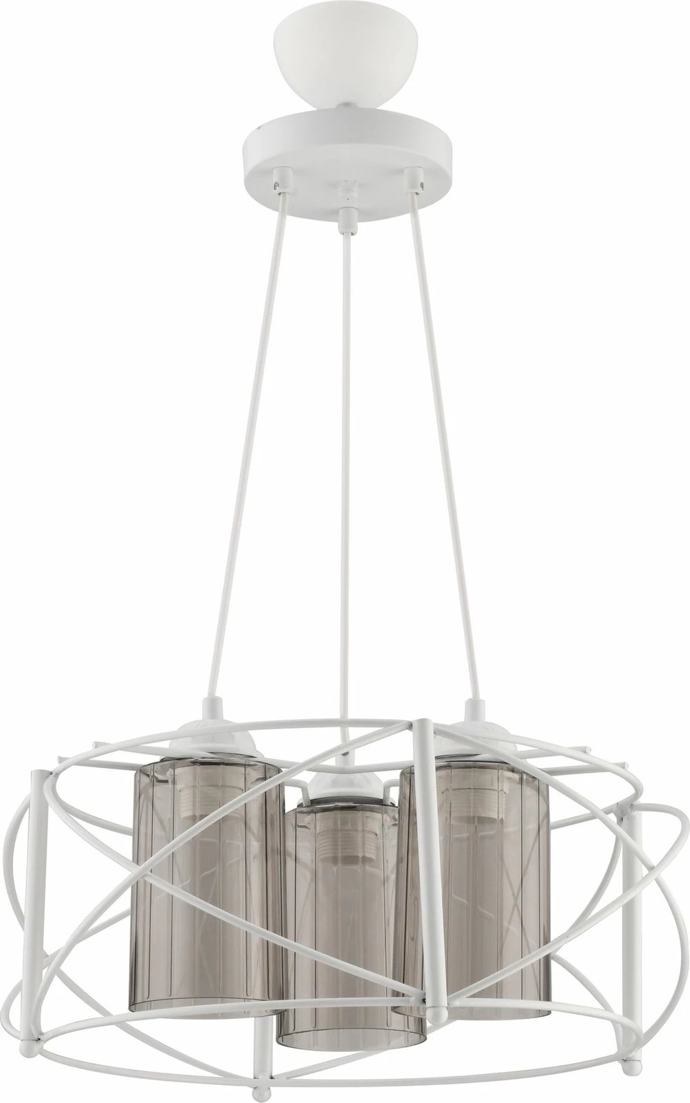 Llambë tavani Opviq, xham Dratkruh, e bardhë dhe gri