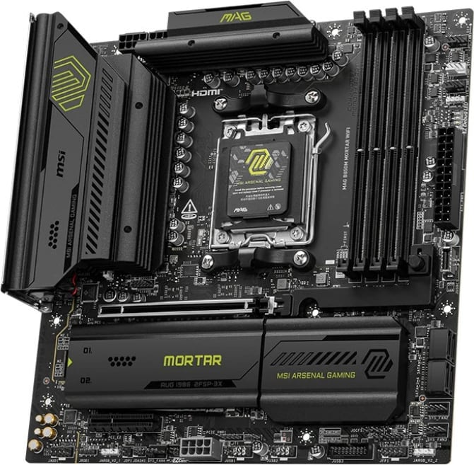 Pllakë amë MSI MAG B850M MORTAR WIFI, Socket AM5, micro ATX, DDR5, Wi-Fi 7, E zezë