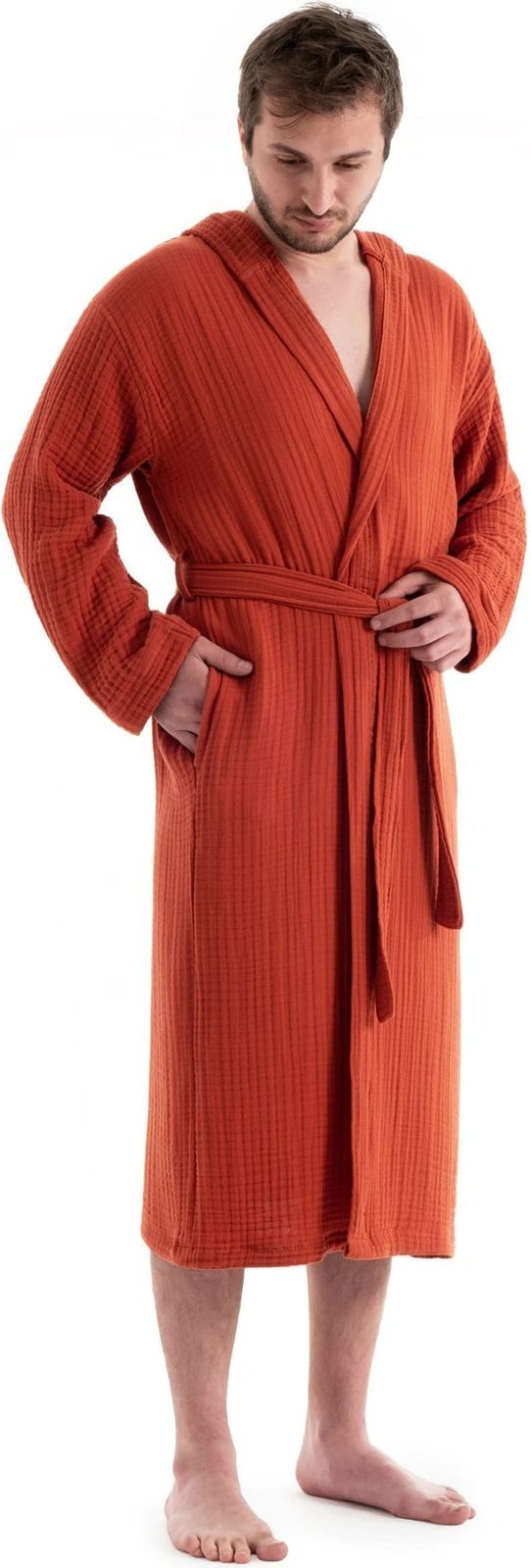 Rrobdeshamber unisex Mijölnir, muslin, ngjyrë e kuqe tjegulle
