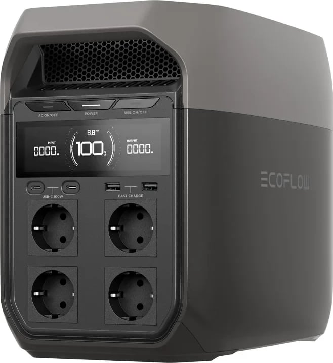 Stacion portativ energjie EcoFlow DELTA 3, 1024 Wh, 1800 W, argjend/gri Stacion portativ energjie EcoFlow DELTA 3, 1024 Wh, 1800 W, argjend/gri