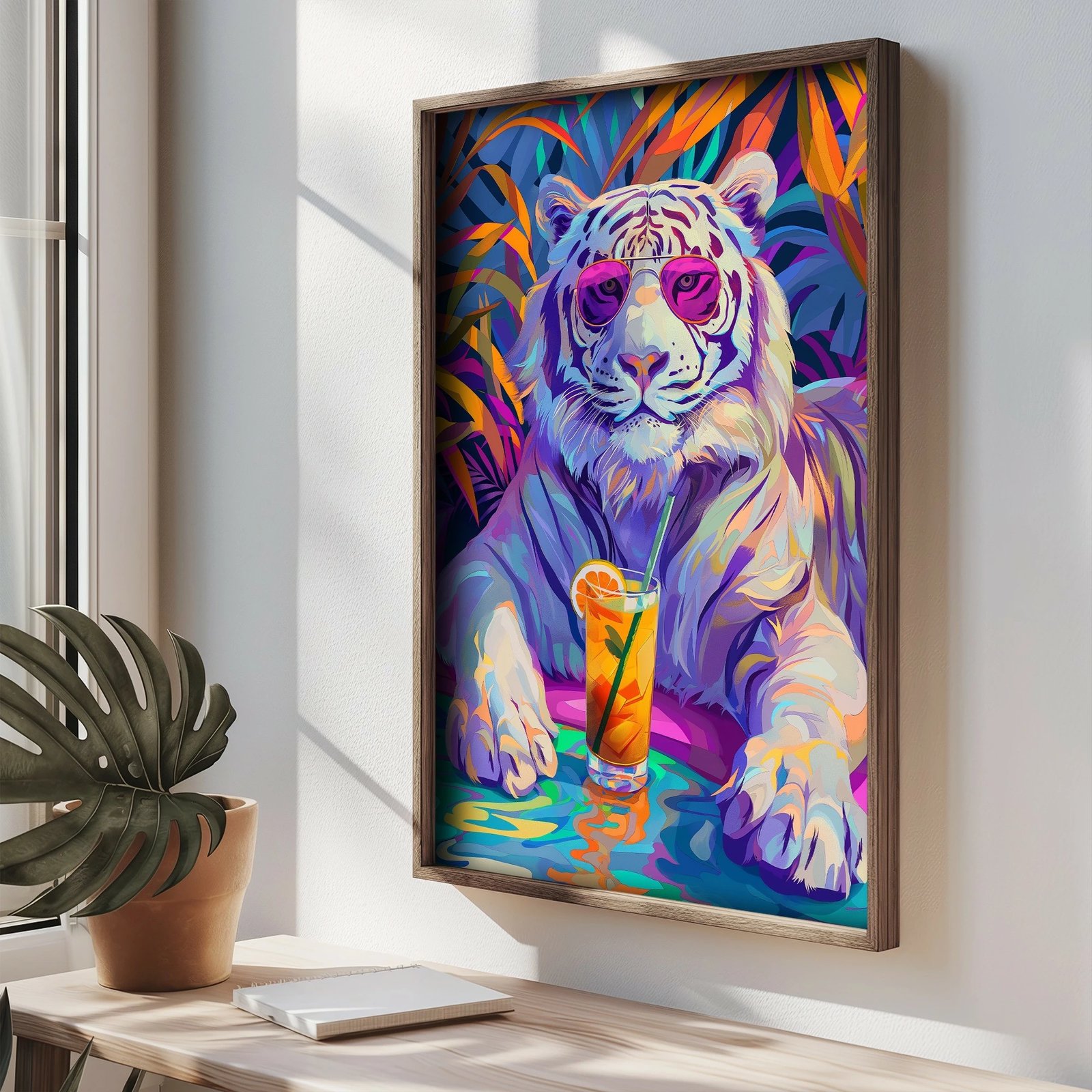 Pikturë dekorative me kornizë MDF, Wallity, TUN014-XL, shumëngjyrëshe