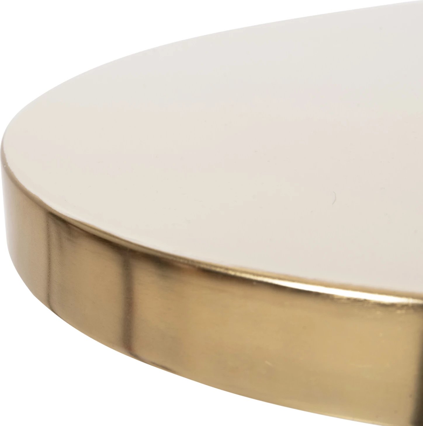 Tavolinë ndihmëse AMBUR FH4238.03 metalike, ngjyrë ecru-ari, Φ40.5x62H cm