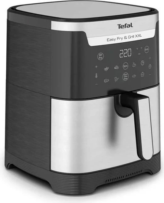 Fritezë me ajër dhe grill Tefal EY801D15 2-in-1 6.5L XXL, inox/zezë
