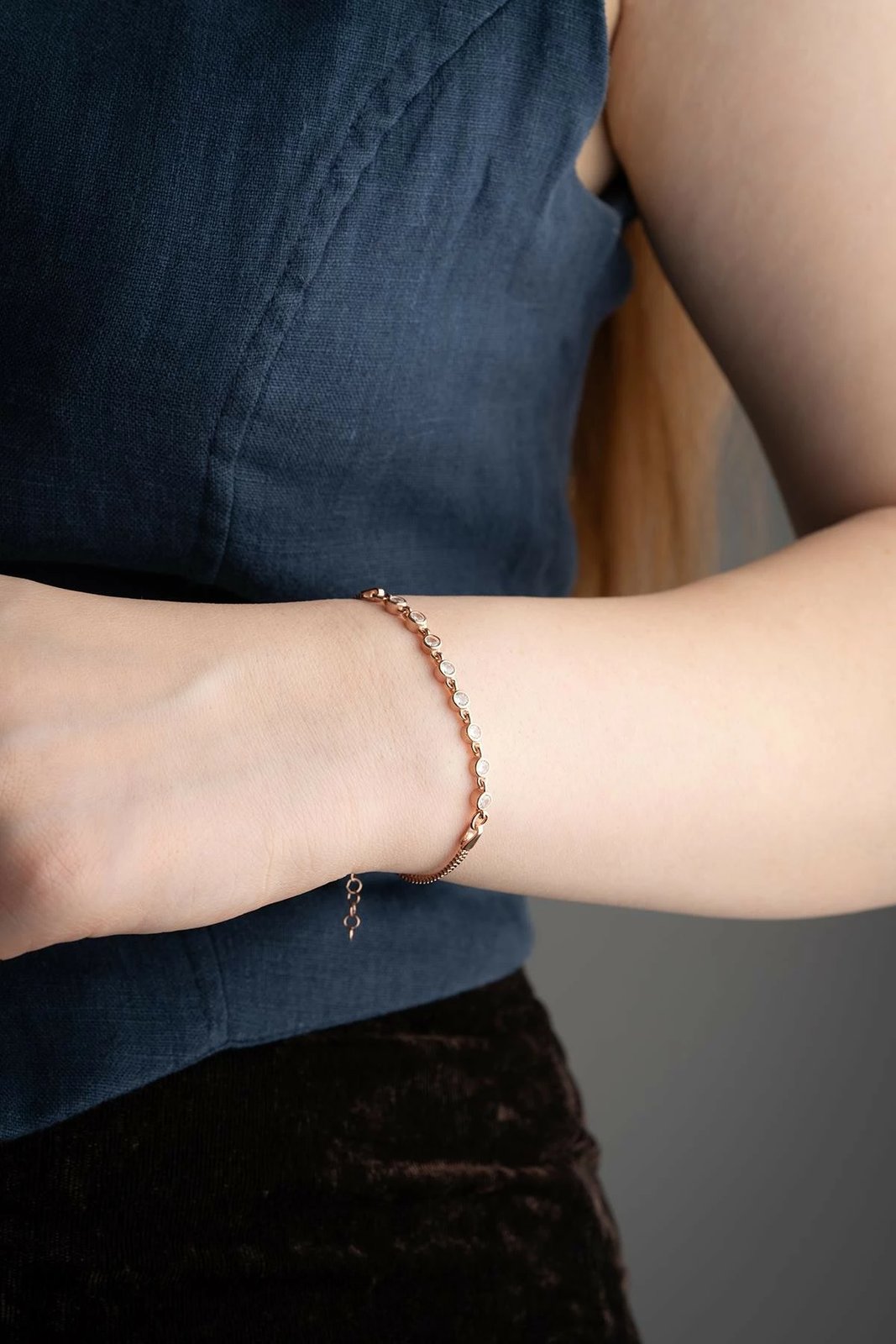 Byzylyk argjendi, ngjyrë rozë ari, Jumeon, NRZ999450 Byzylyk argjendi, ngjyrë rozë ari, Jumeon, NRZ999450