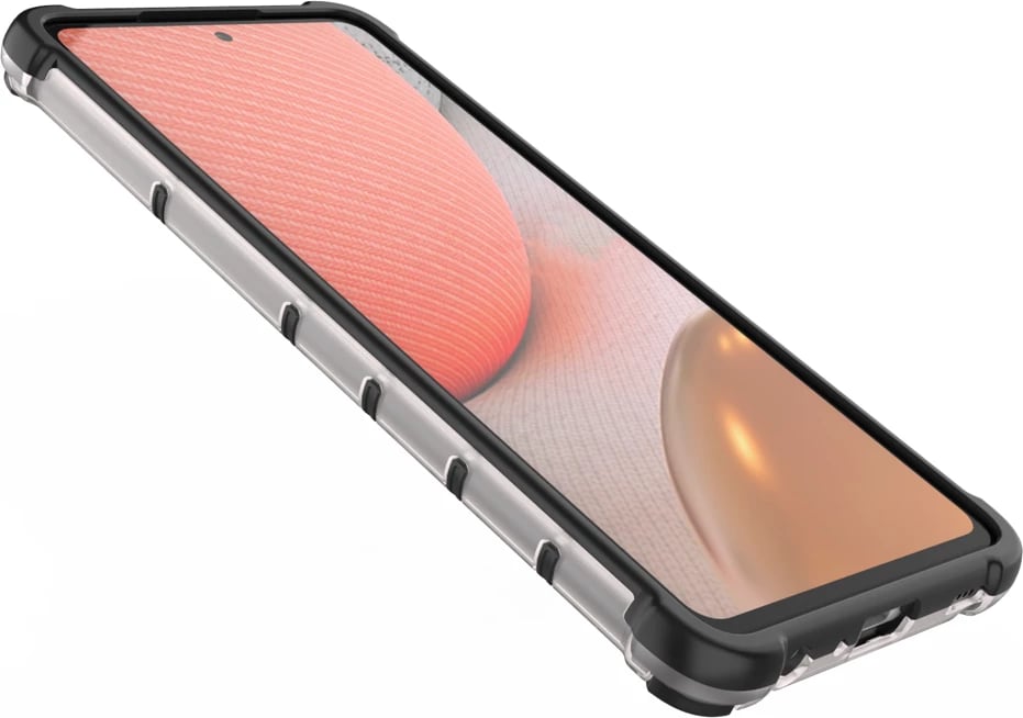 Mbështjellës Hurtel Honeycomb Case për Samsung Galaxy A72 4G, transparent