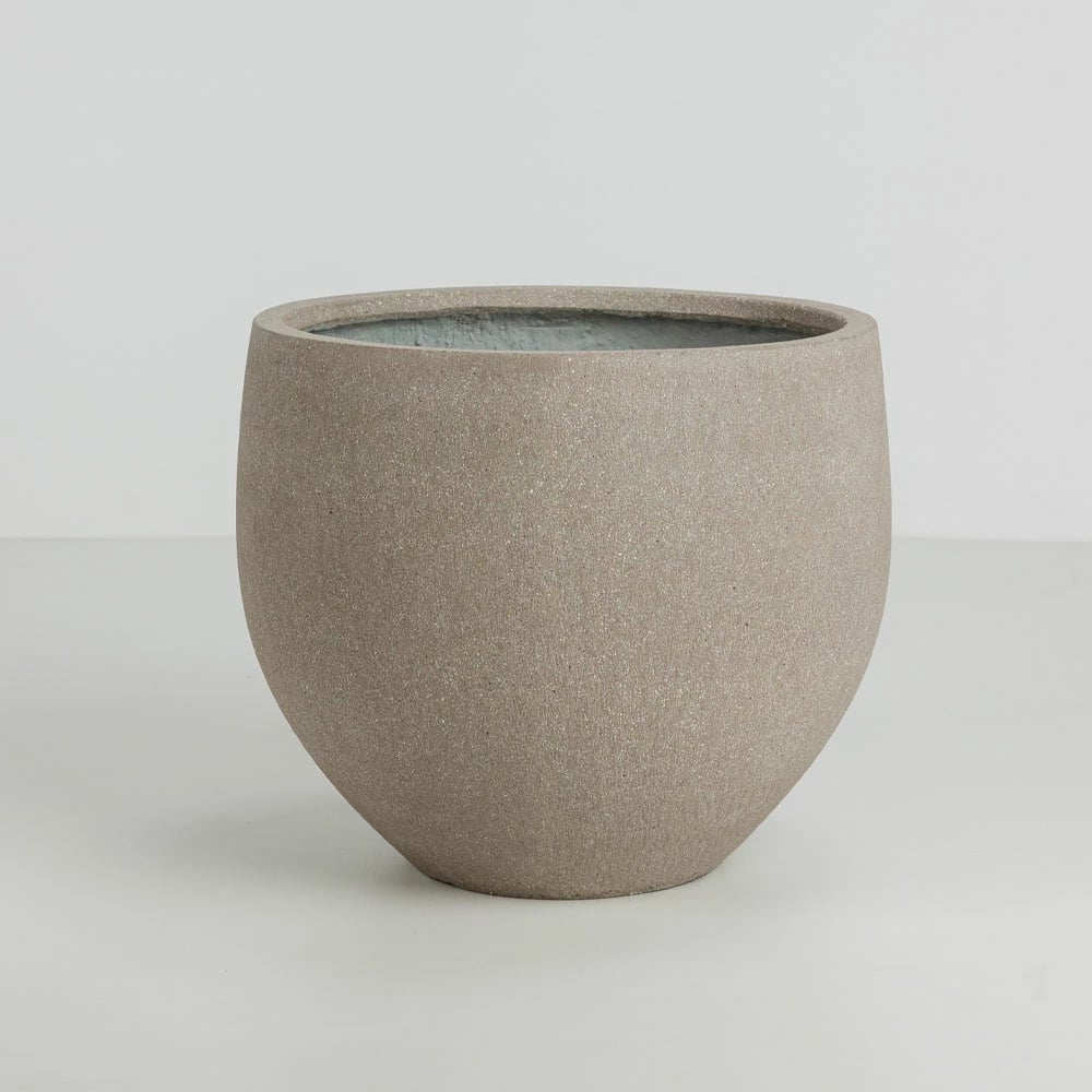 Set vazo betoni SCILLA, 2 copë, ngjyrë kafe e çelët, 40x40x34cm