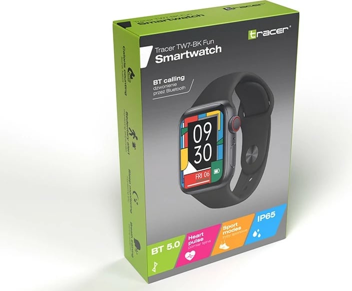 Smartwatch Tracer TW7-BK FUN, 1.83", Bluetooth, IP65, e zezë Smartwatch Tracer TW7-BK FUN, 1.83", Bluetooth, IP65, e zezë