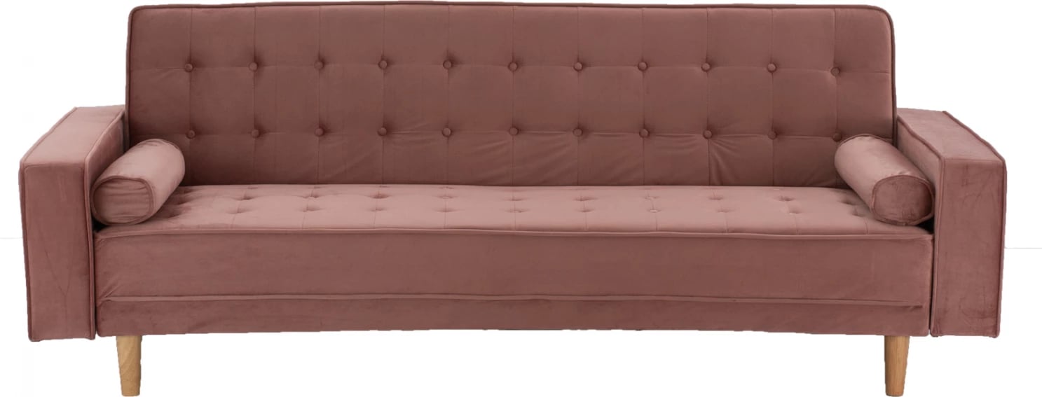 Divan shtrat Salvador FH3150.12 kadife rozë e pluhurosur 224x88x84 cm