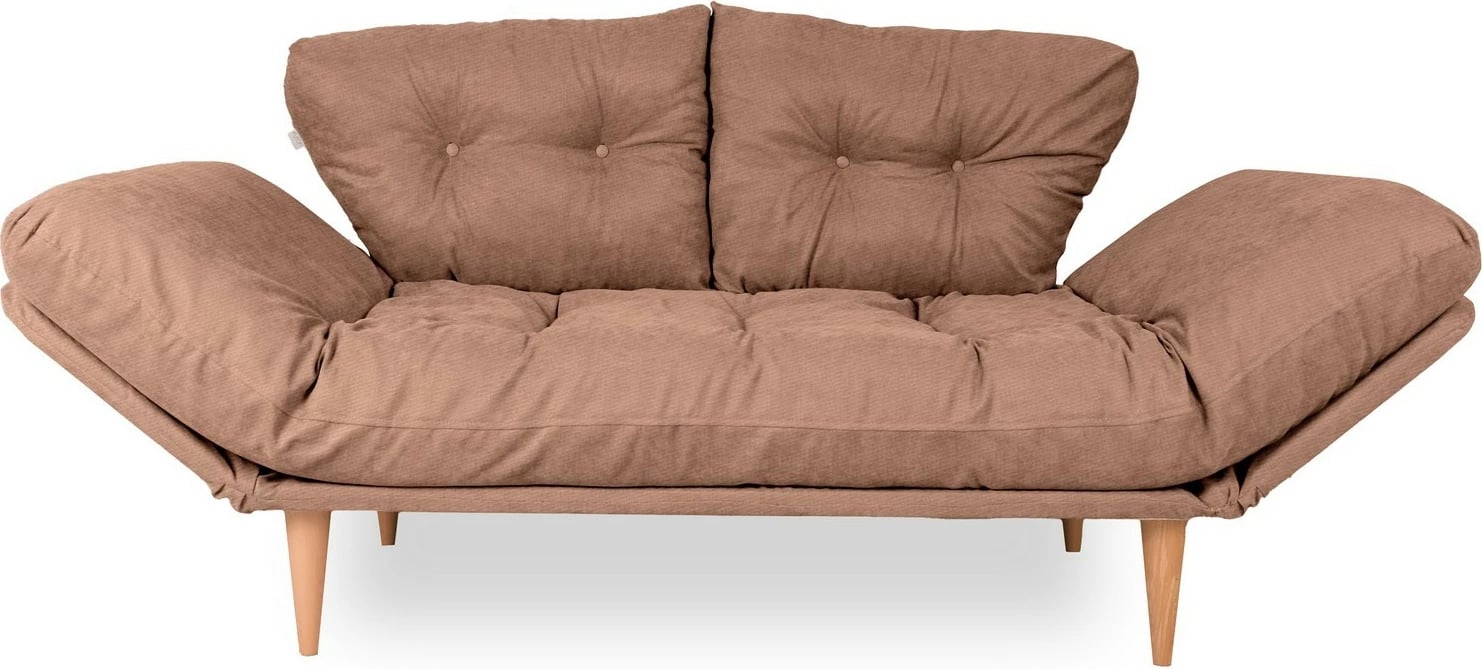 Sofabed 3-vendësh Atelier del Sofa, Nina Daybed, ngjyrë kafe e çelët, GR102