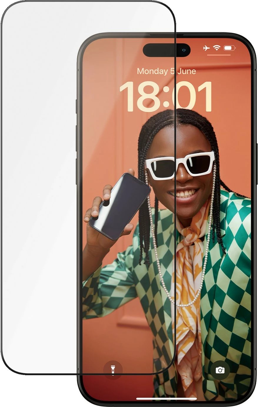 Mbrojtës ekrani PanzerGlass Ceramic për iPhone 15 Pro Max, transparent