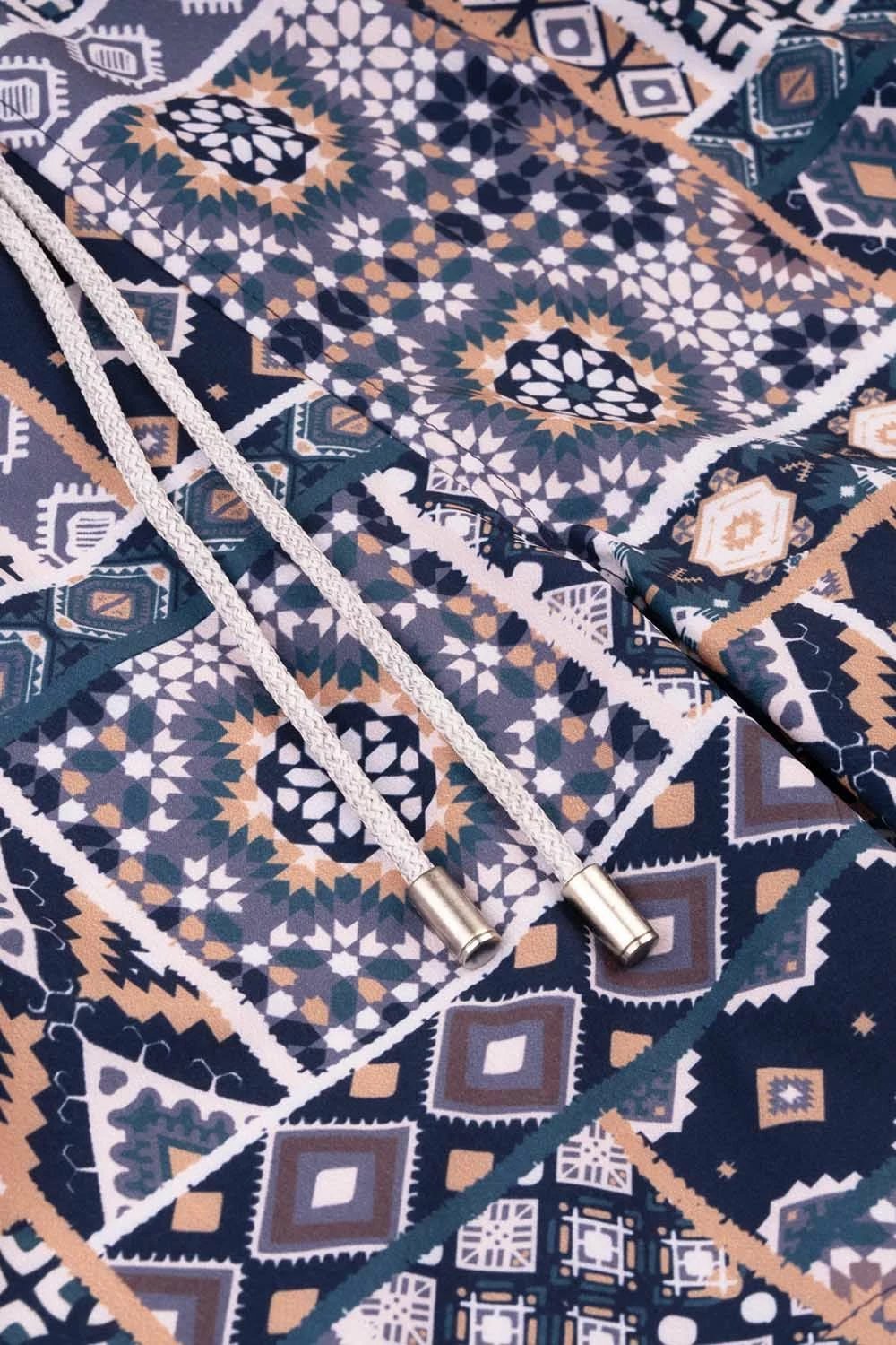 Shorc për meshkuj, dizajn etnik, ngjyrë navy blue, Jumeon