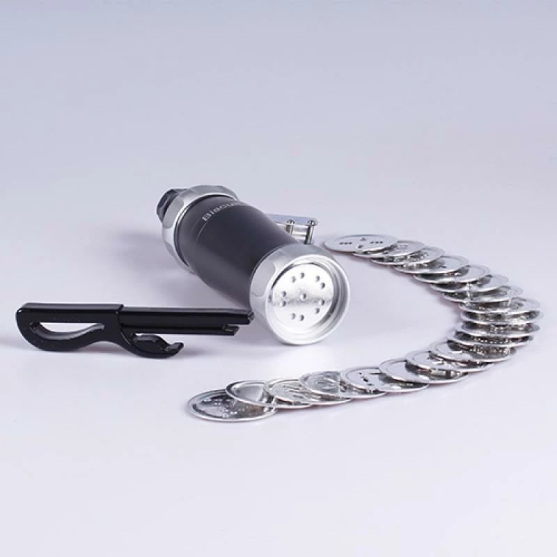 Shtypëse biskotash Marcato Biscuit Machine Design BI-DES-POWD-GRI (BIDESPOWDGRI), manuale, me disqe forme të ndërrueshme, gri pluhur