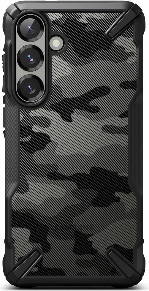 Mbështjellës Ringke Fusion X për Samsung Galaxy S25, Black Camo