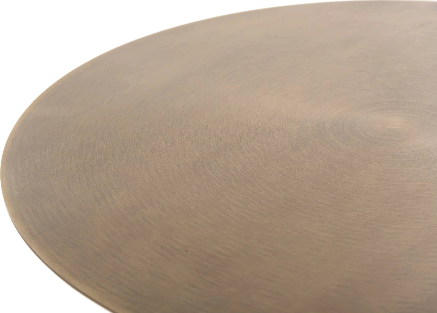 Tavolinë anësore e rrumbullakët CUTTY FH9723 metalike, ngjyrë e zezë dhe bronz antik, Φ51x55.5H cm