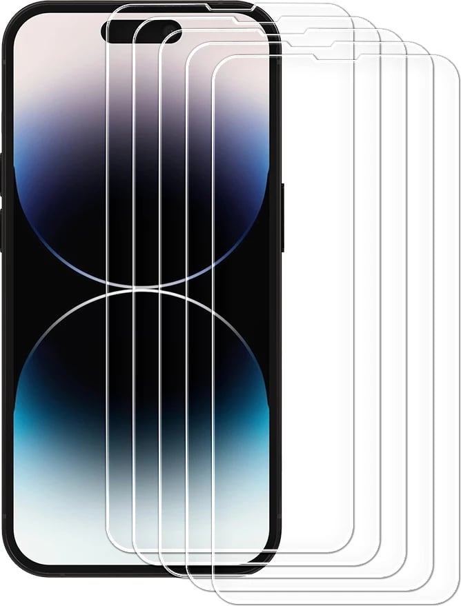 Xham mbrojtës Joyroom Knight 2.5D FS TG për iPhone 14 Plus, set prej 5 copë, Transparent