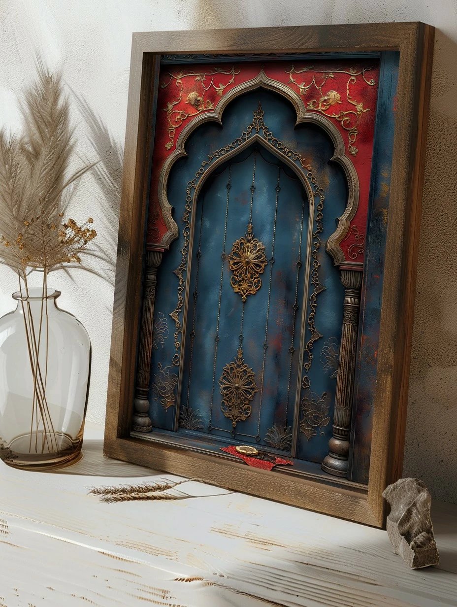 Pikturë dekorative me kornizë MDF, shumëngjyrëshe, Wallity, GE116-L