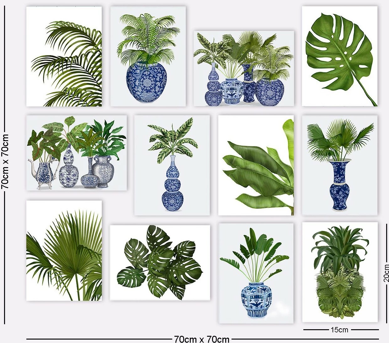 Piktura dekorative MDF (12 copë), Wallity, 12MDF06