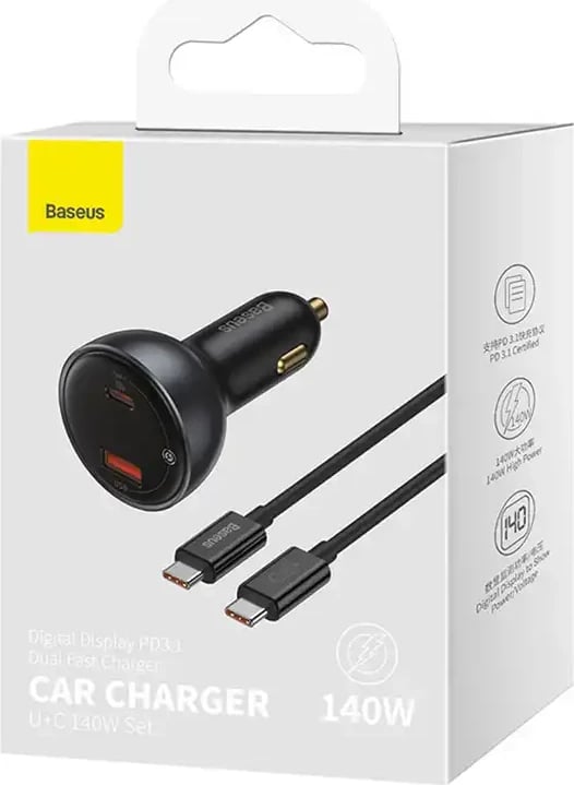 Karikues veture Baseus Superme Display CGZX070001, 140W, USB-A/USB-C, i zi
