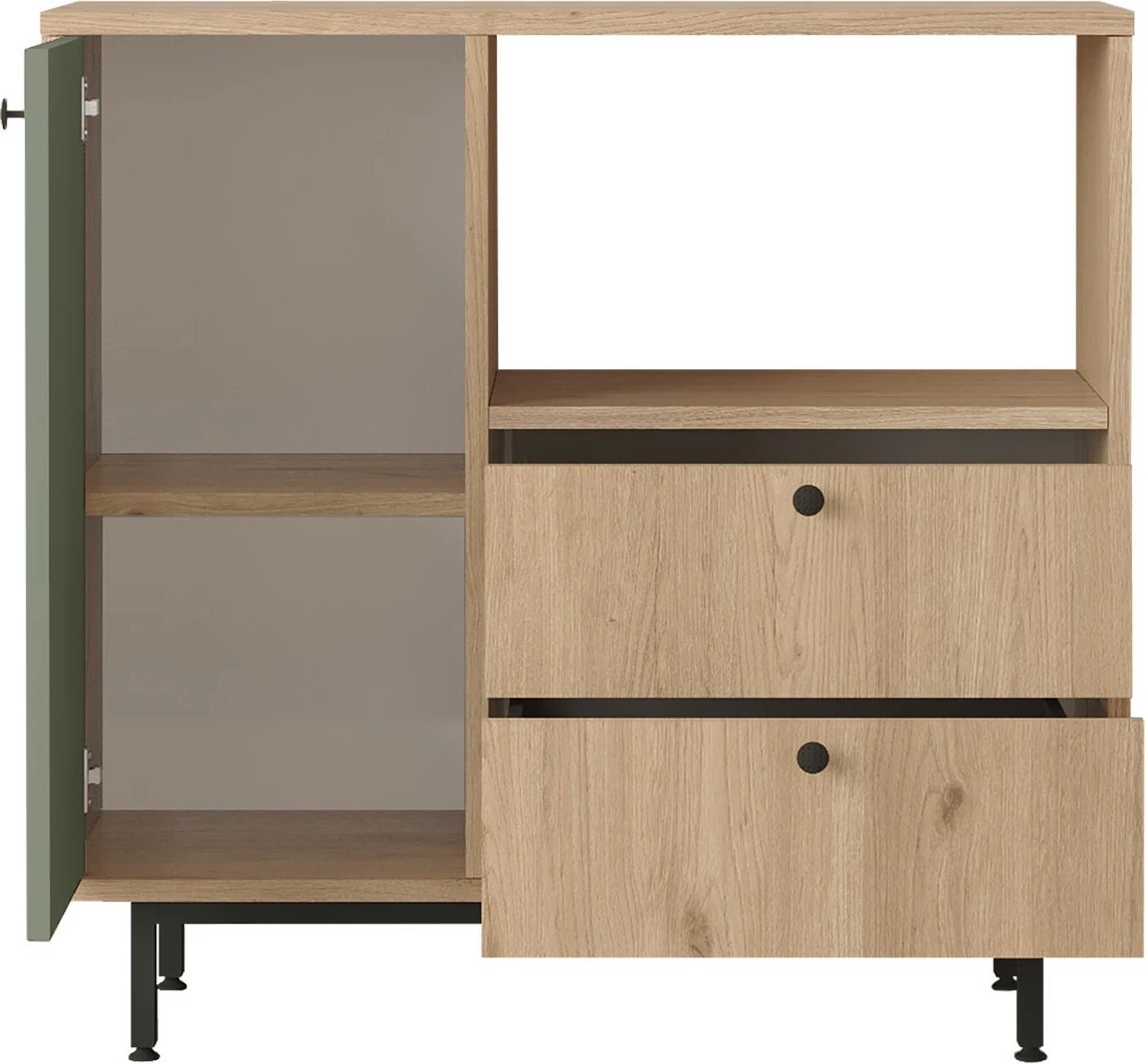 Dollap shumëfunksional, ngjyrë lis dhe e gjelbër, Skye Decor, RE1-SY