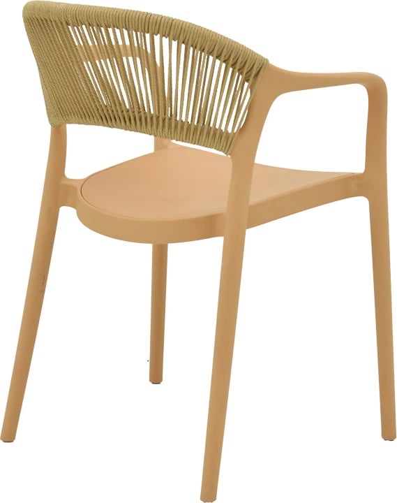 Karrige Ankara, e grumbullueshme, ngjyrë kapuçino me ratan bezhë, 57x48x80cm