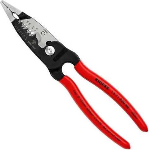 KNIPEX Pinca multifunksionale për elektrikistë, për kabllo metrike, të kuqe