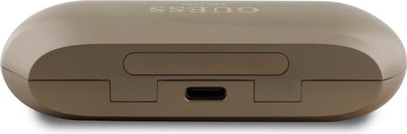 Kufje Bluetooth TWS Guess Elongated Metallic Printed Logo me docking station, Gold
