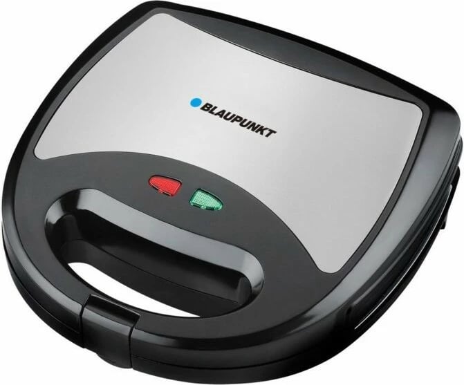 Tostier 3-në-1 Blaupunkt SMS611, me pllaka sanduiçi, gofre dhe grill, 750W, e zezë/inox