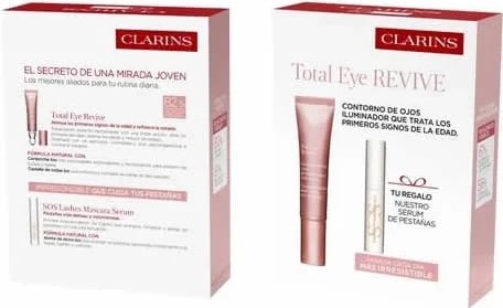Set krem për sy dhe serum për qerpikë Clarins Total Eye Revive unisex, 2 copë