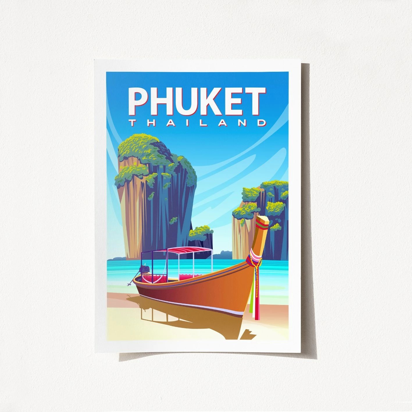 Poster A3 Phuket, shumëngjyrësh, 29.7x42cm
