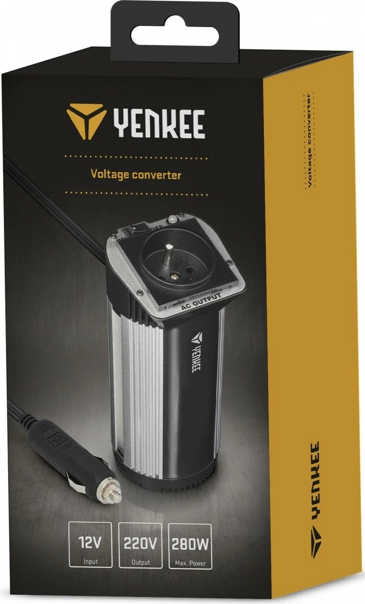 Inverter makinës YENKEE YAU 140, 280W, 12V/240V, Argjend Inverter makinës YENKEE YAU 140, 280W, 12V/240V, Argjend