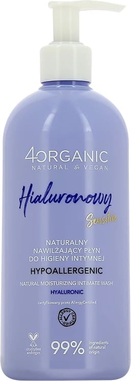 Lëng higjiene intime 4organic Natural Intimate Hygiene Fluid për femra 350ml