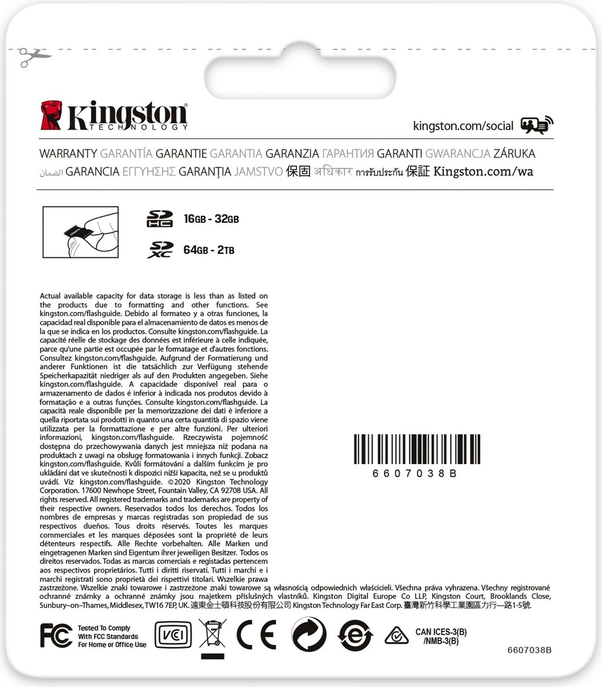 Kartelë memorie Kingston Canvas Go Plus 64GB SDXC, 170MB/s, Class 10, UHS-I, V30, e zezë