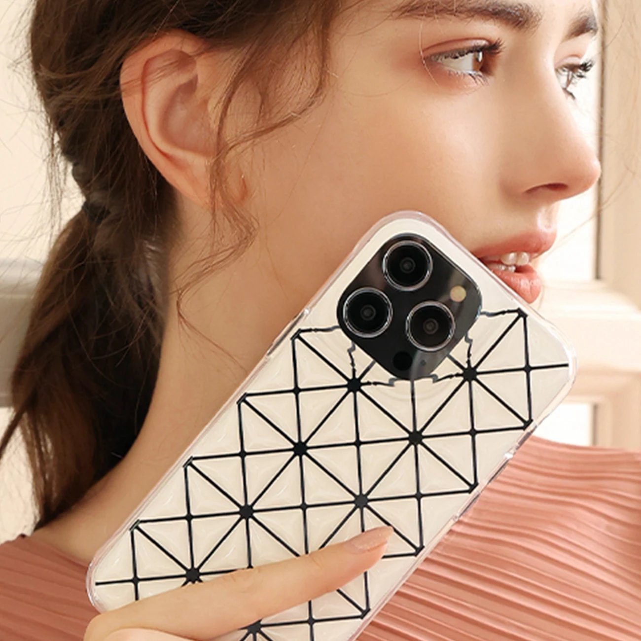 Mbështjellës Kingxbar Miya Series për iPhone 14, TPU, i bardhë