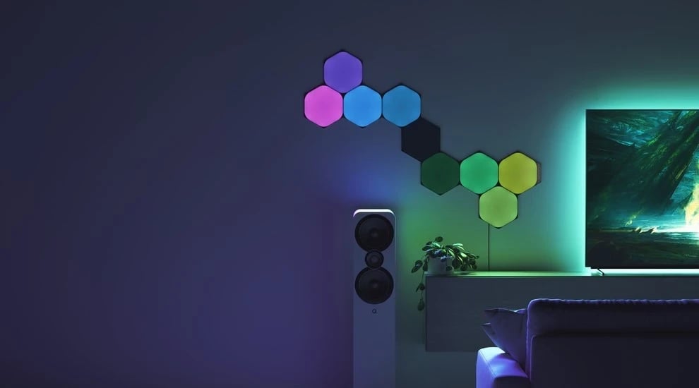 Panelët e Dritës Nanoleaf Shapes Hexagons, Starter Kit - zi