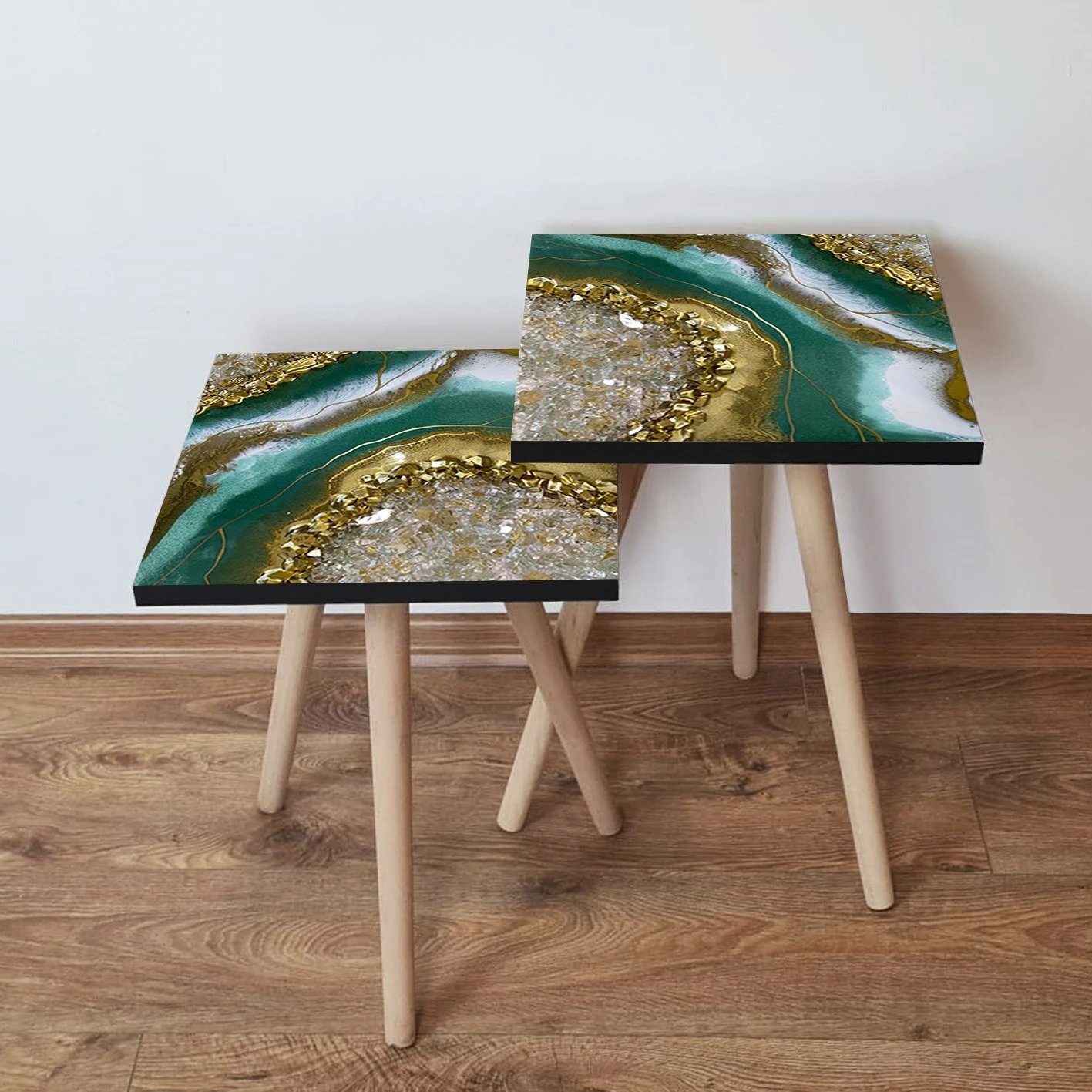 Tavolina ndihmëse të vendosshme (2 copë), Skye Decor, 2Shp111, bezhë