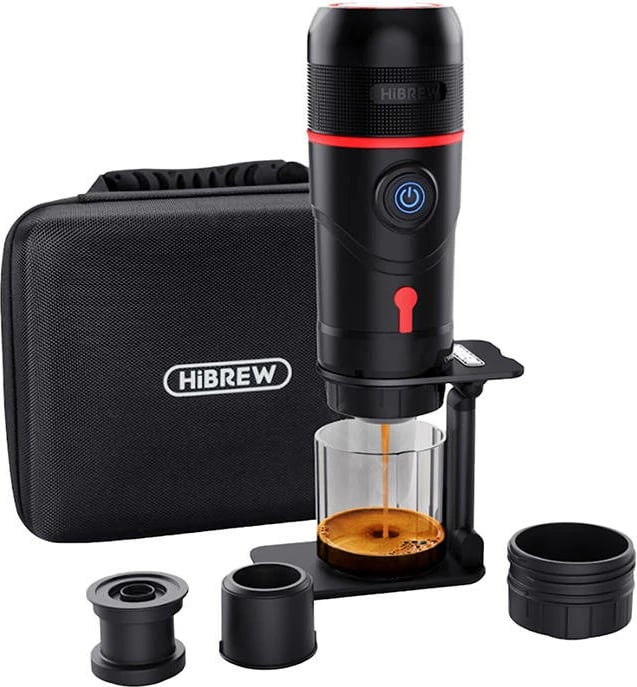 Aparat portativ për kafe HiBREW H4 Premium, 15 bar, 80W, me kuti mbrojtëse