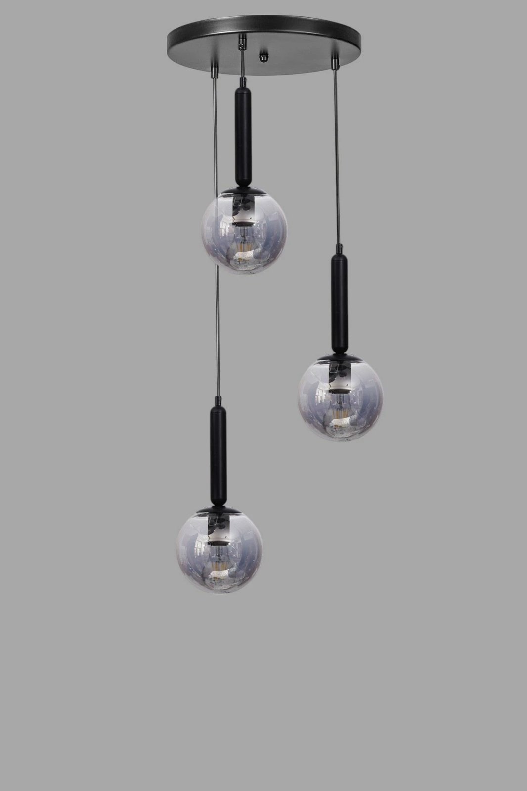 Llambë tavani Opviq, 9059-3, metal dhe xham, gri/zi