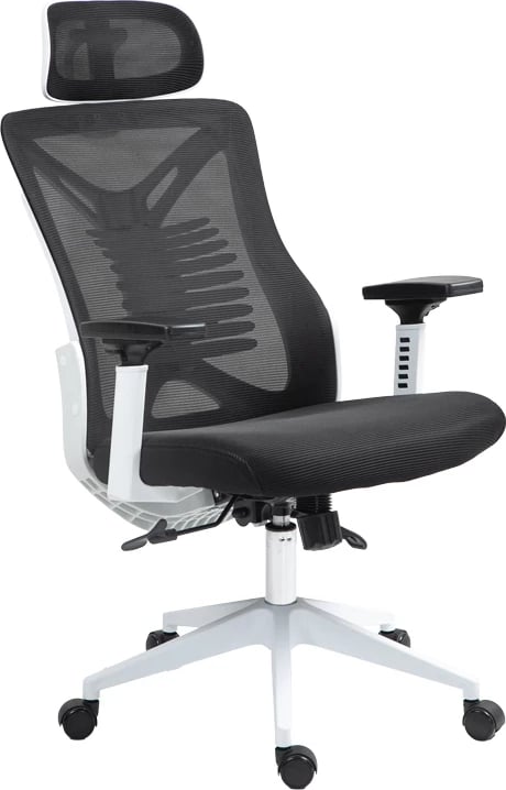 Karrige për zyre Andrew, e zezë/e bardhë