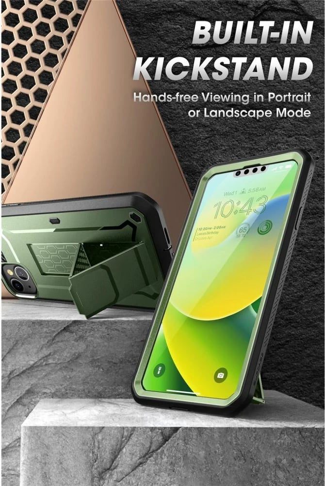 Mbështjellës Supcase Unicorn Beetle Pro për iPhone 14 Plus, i gjelbër