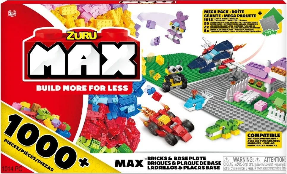 Set blloqe ndërtimi ZURU Max Build 1014 pjesë, ekstra i madh, shumëngjyrësh