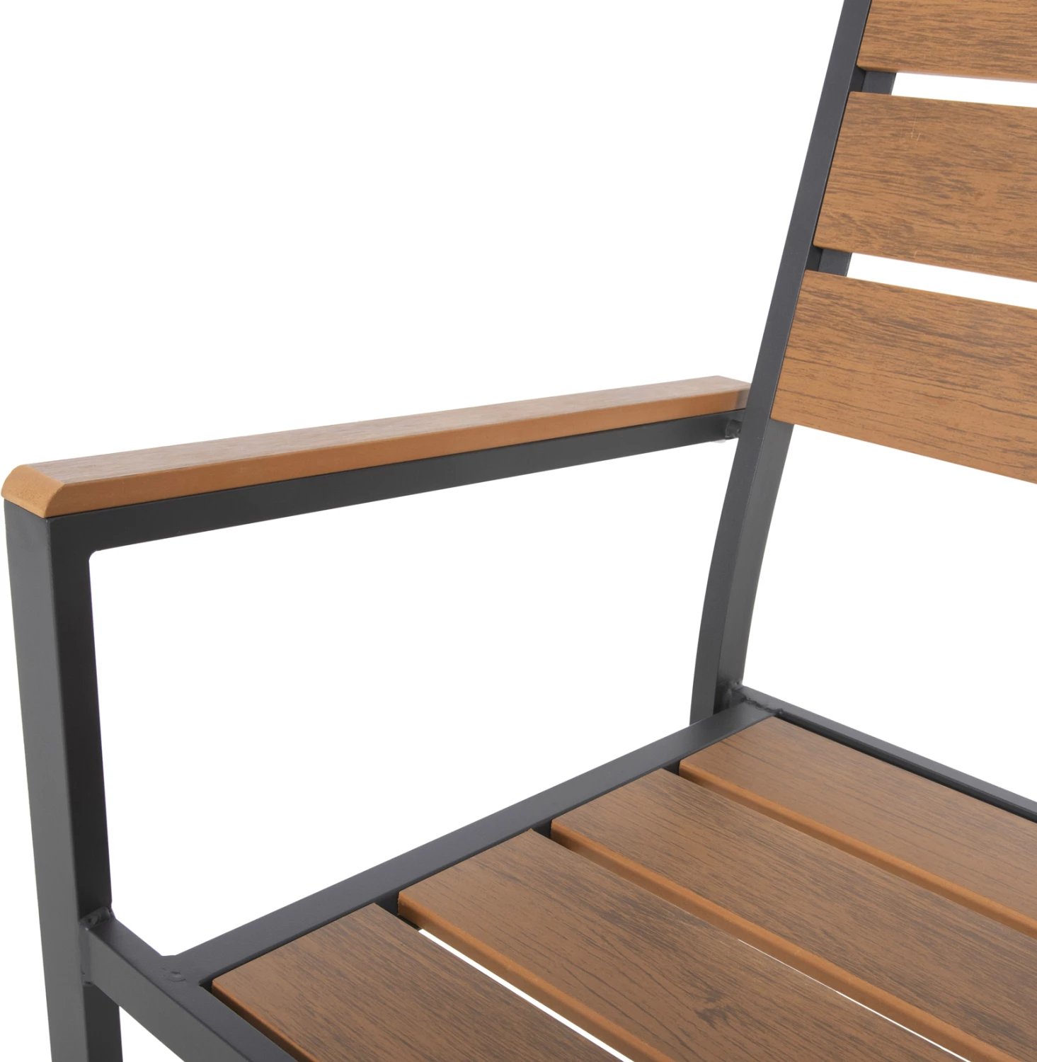 Karrige alumini SAGA FH5981.03, ngjyrë anthracite-polywood natyrale, 55x55x86H cm