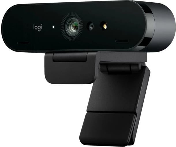 Webcam Logitech BRIO 4K 960-001746, autofocus, zoom dixhital 5x, 30fps 4K / 60fps 1080p, me mbulesë privatësie, e zezë/gri