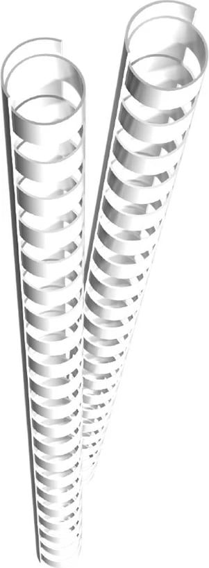 Spiralë plastike GENIE 12mm, 25 copë, e bardhë
