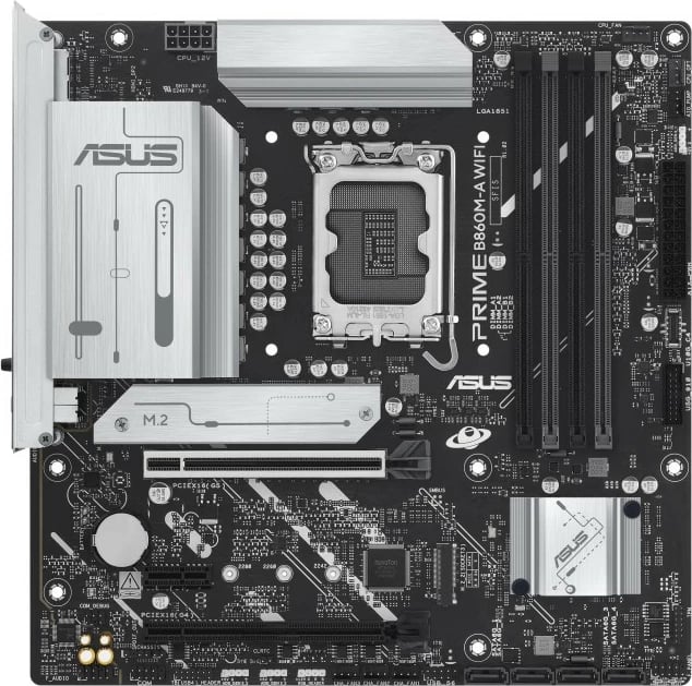 Pllakë amë Asus PRIME B860M-A WIFI, LGA1851, DDR5, mATX, e zezë